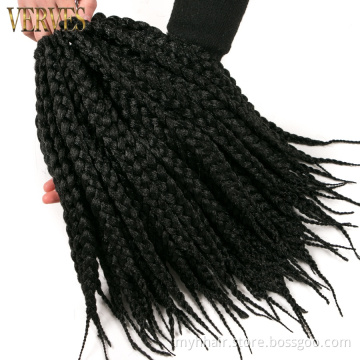 14 Inch 12 strands/piece Burgundy Blonde Black Synthetic Pure Color Braiding Hair Crochet Box Braids Hair Extensions